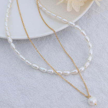 Double-Layered Freshwater Pearl Necklace Uncommon Things