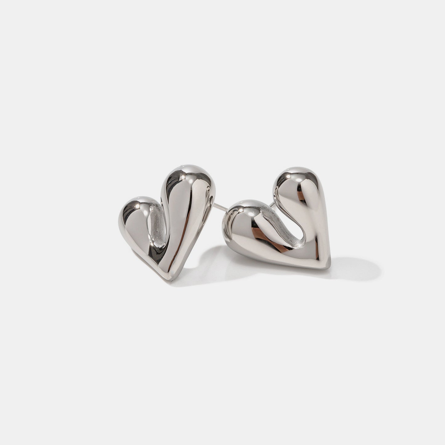 Heart Shape Stainless Steel Stud Earrings Uncommon Things