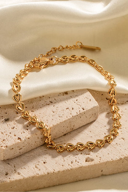 Heart Chain Lobster Gold Bracelet Uncommon Things