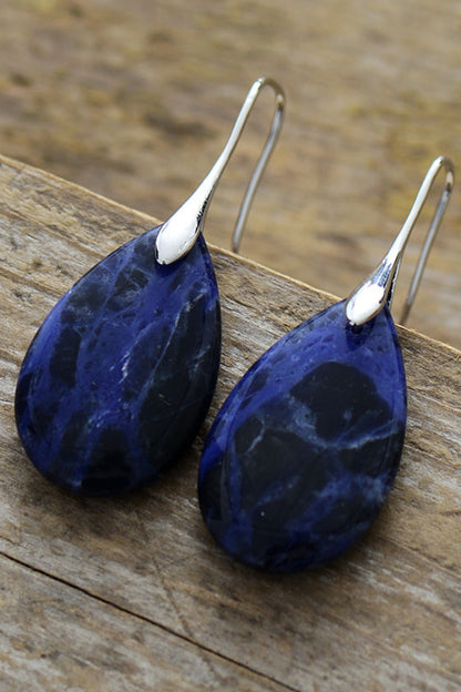 Natural Stone Teardrop Earrings Uncommon Things