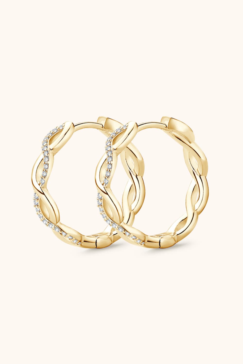 Moissanite Crisscross Hoop Earrings Uncommon Things