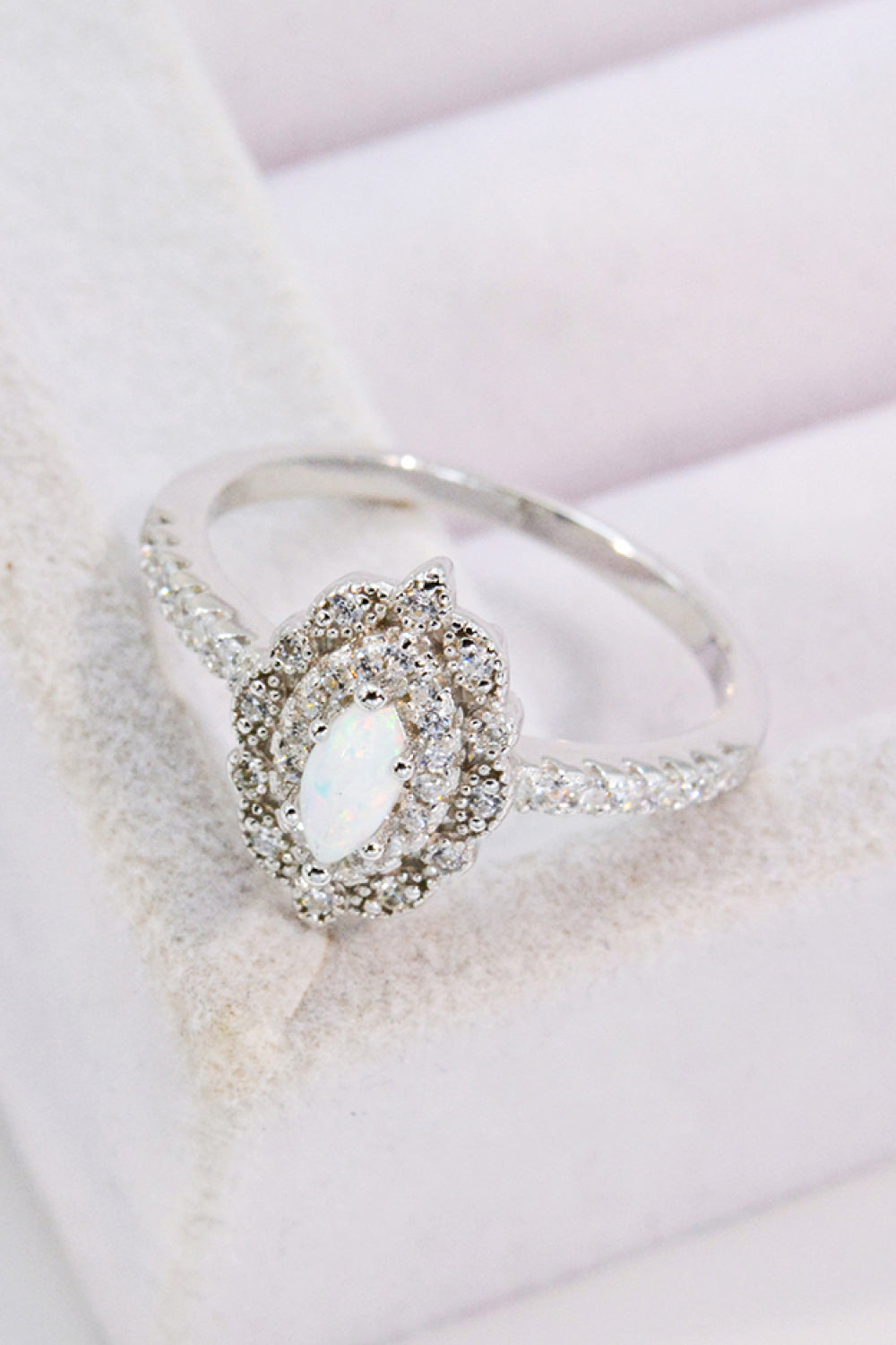 Modern Love Story Opal and Zircon Ring Uncommon Things