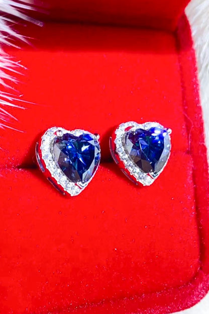 4 Carat Moissanite Heart-Shaped Stud Earrings Uncommon Things