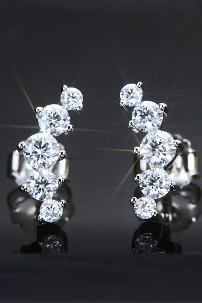 All You Need Moissanite Platinum-Plated Earrings Uncommon Things