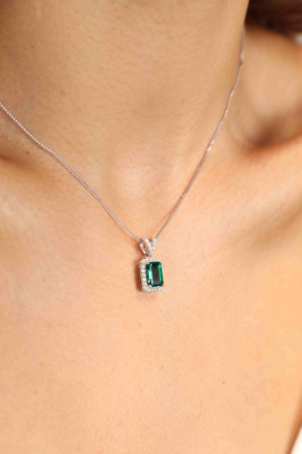 Lab-Grown Emerald Pendant Necklace Uncommon Things