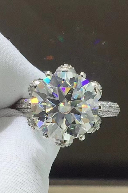 5 Carat  Moissanite Side Stone Ring Uncommon Things