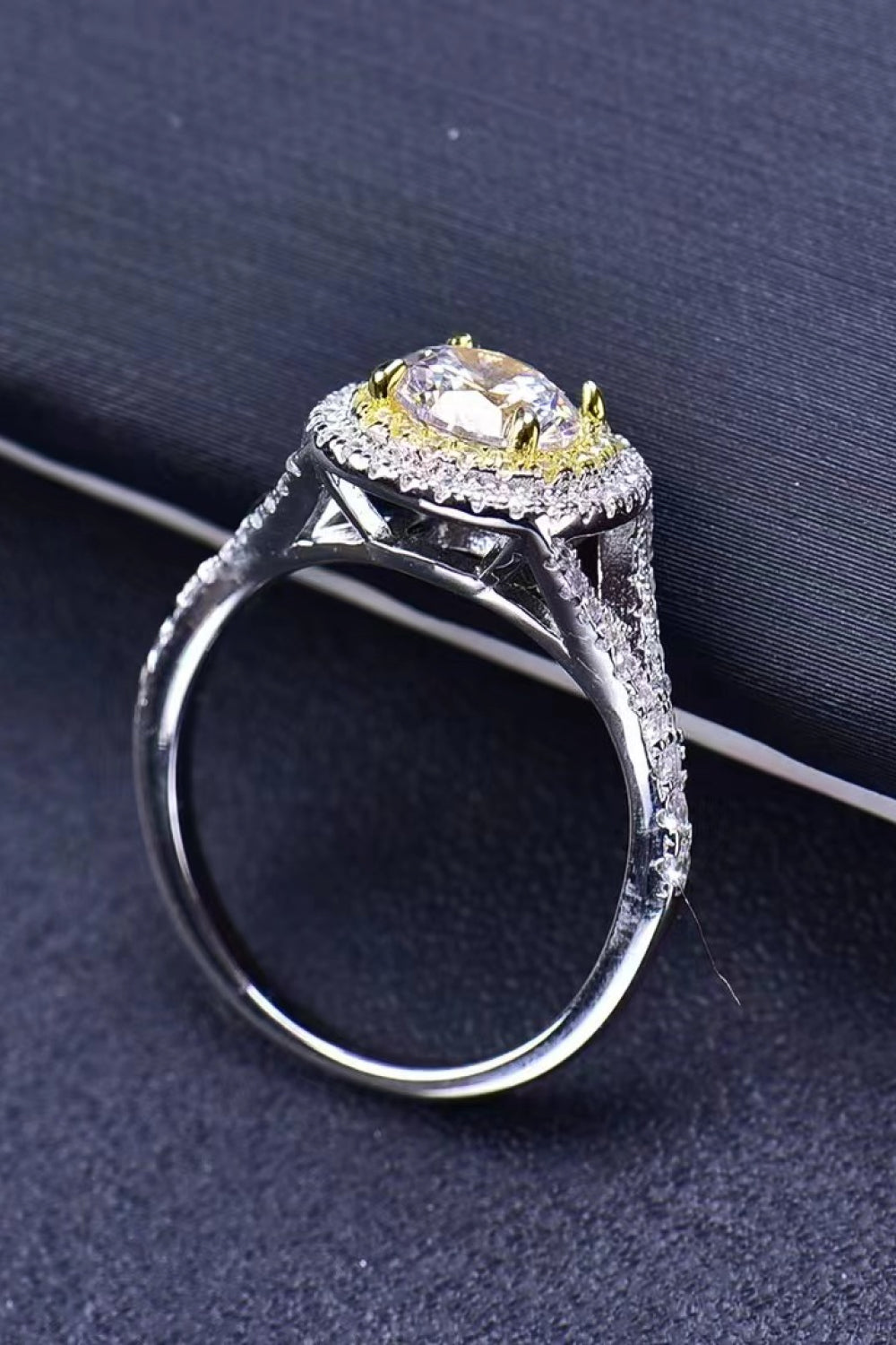 Two-Tone 1 Carat Moissanite Ring Uncommon Things