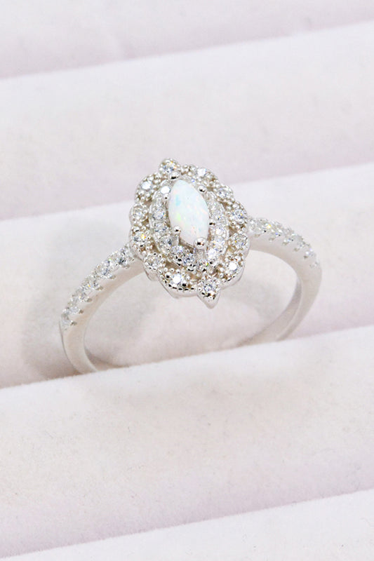 Modern Love Story Opal and Zircon Ring Uncommon Things