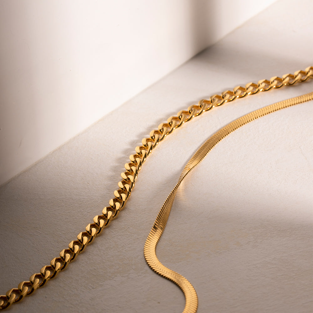 18K Gold-Plated Double Layered Necklace Uncommon Things