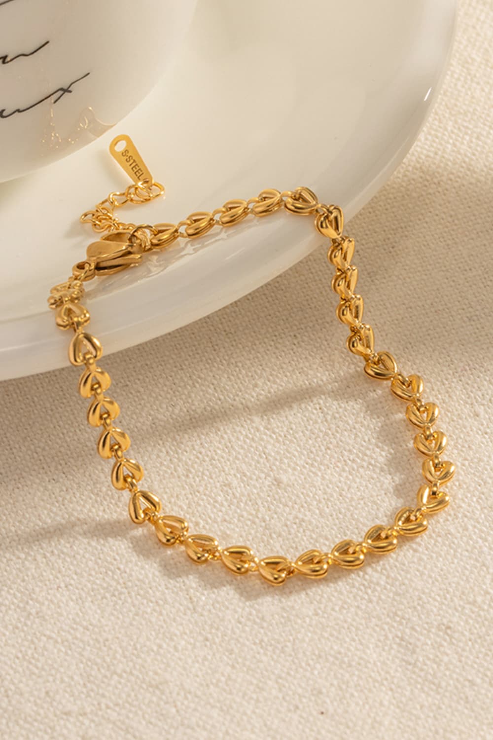 Heart Chain Lobster Gold Bracelet Uncommon Things