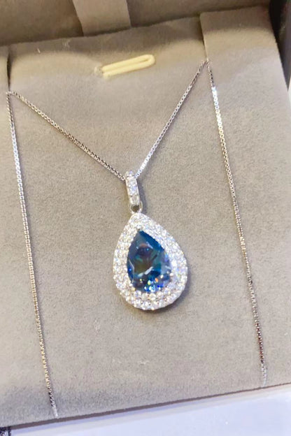 2 Carat Moissanite Teardrop Pendant Necklace Uncommon Things