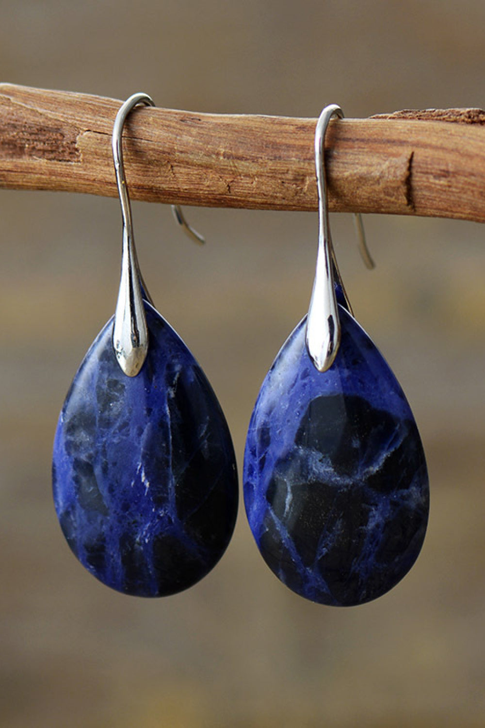 Natural Stone Teardrop Earrings Uncommon Things