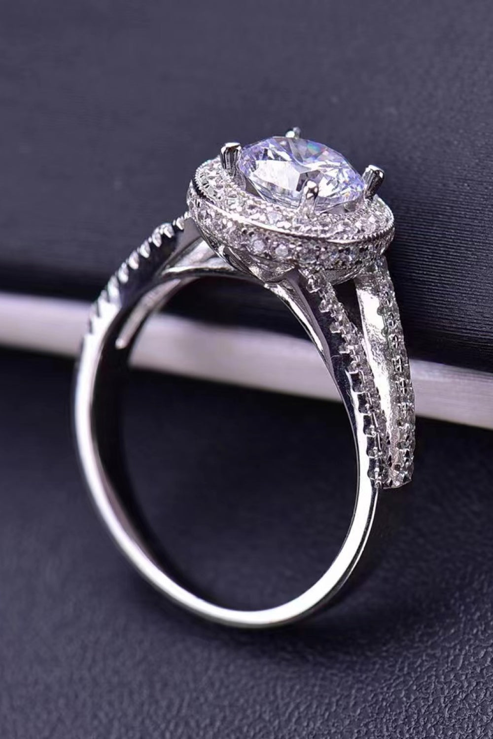 Shiny and Chic 1 Carat Moissanite Ring Uncommon Things