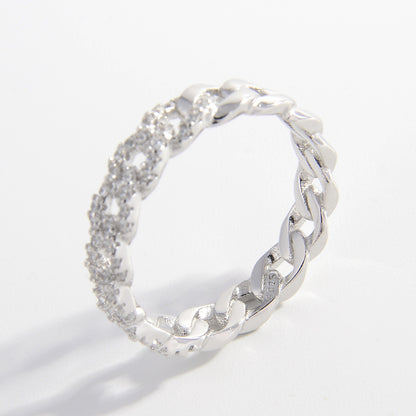 Platinum-plated  Zircon Ring Uncommon Things