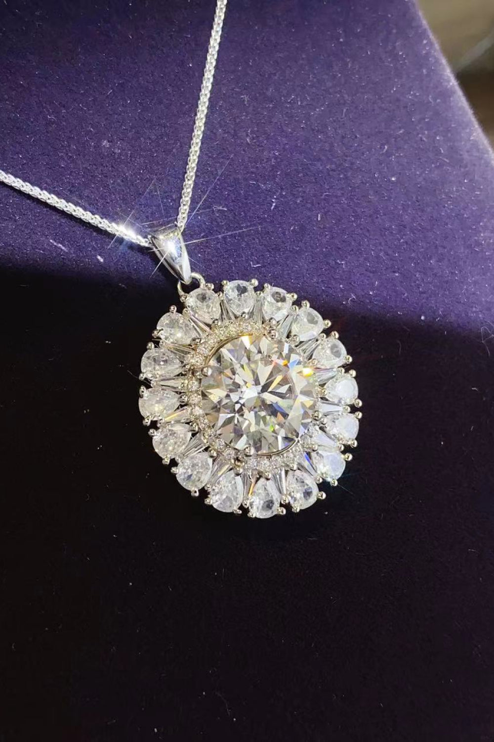 5 Carat Moissanite 925 Sterling Silver Necklace Uncommon Things