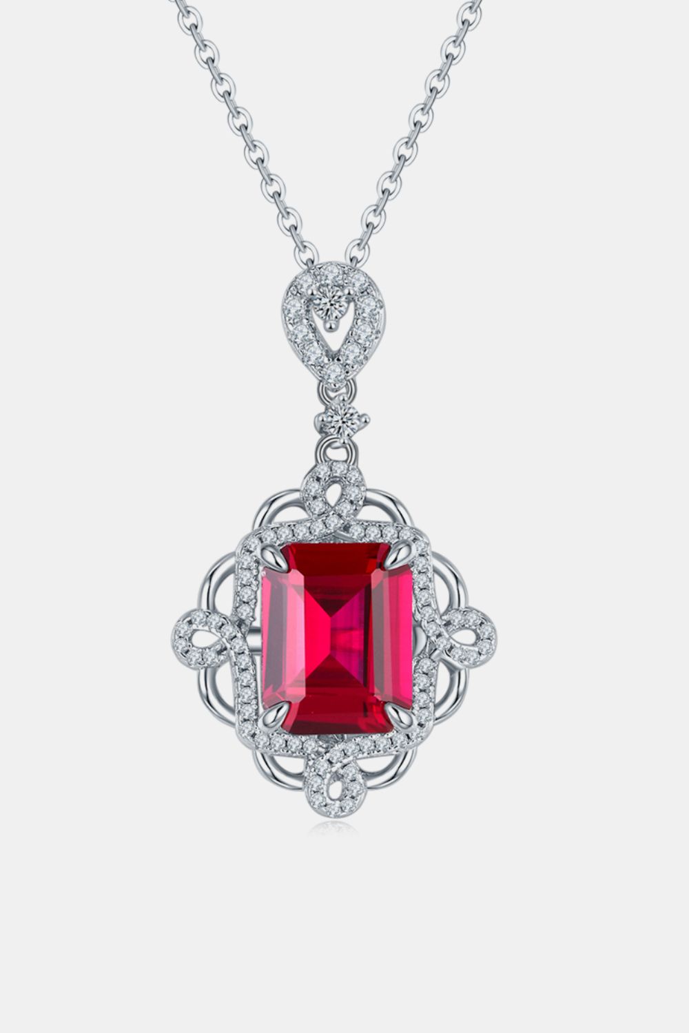 Sterling Silver Ruby Pendant Necklace Uncommon Things