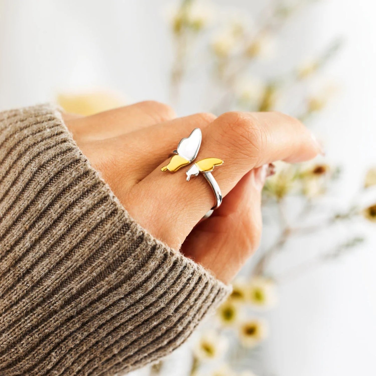 925 Sterling Silver Butterfly Ring Uncommon Things