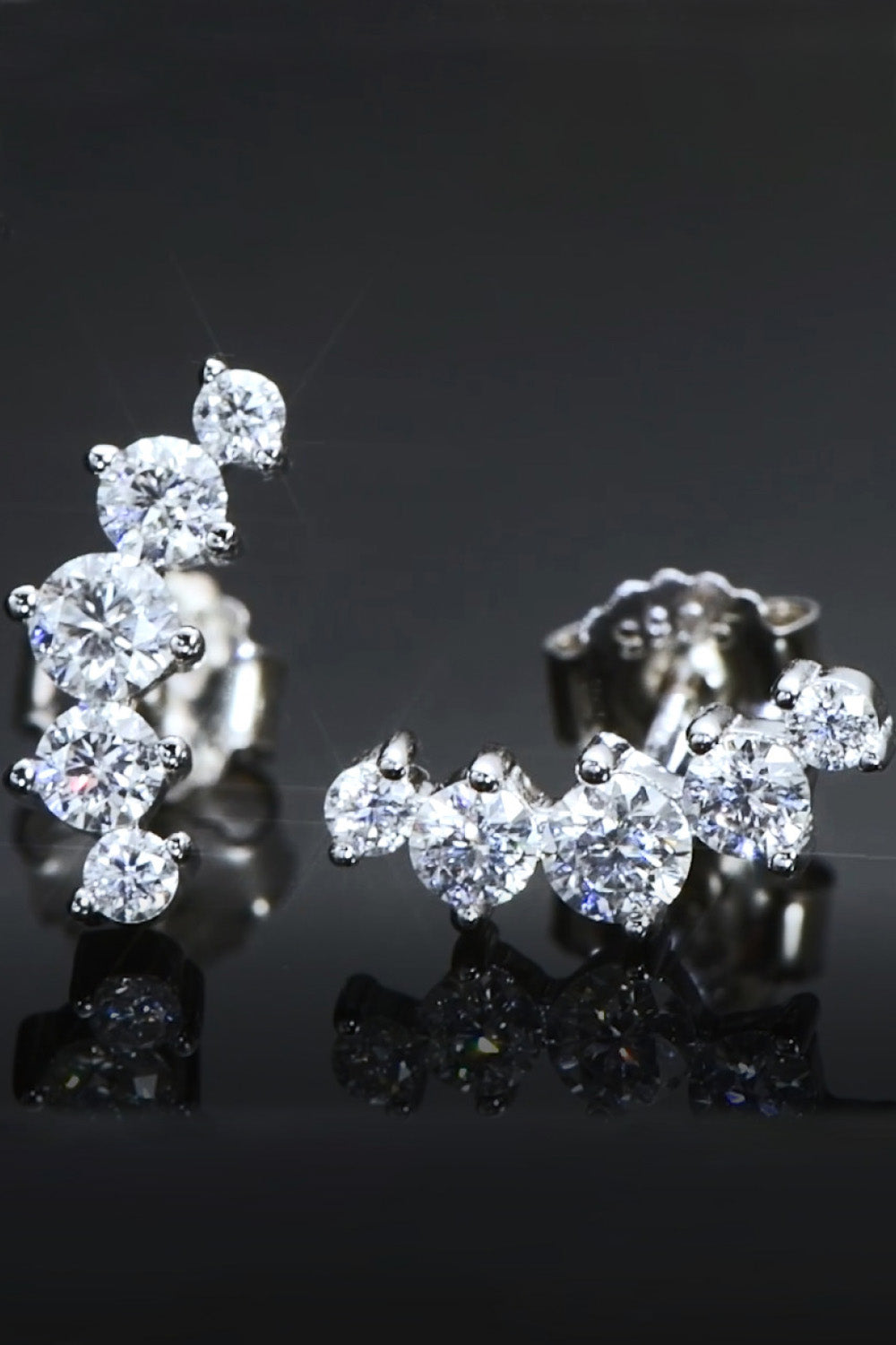 All You Need Moissanite Platinum-Plated Earrings Uncommon Things