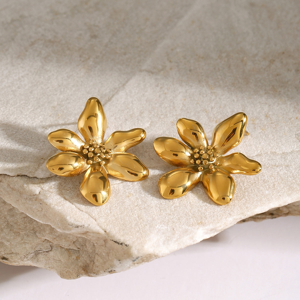 Stainless Steel Flower Earrings Uncommon Things