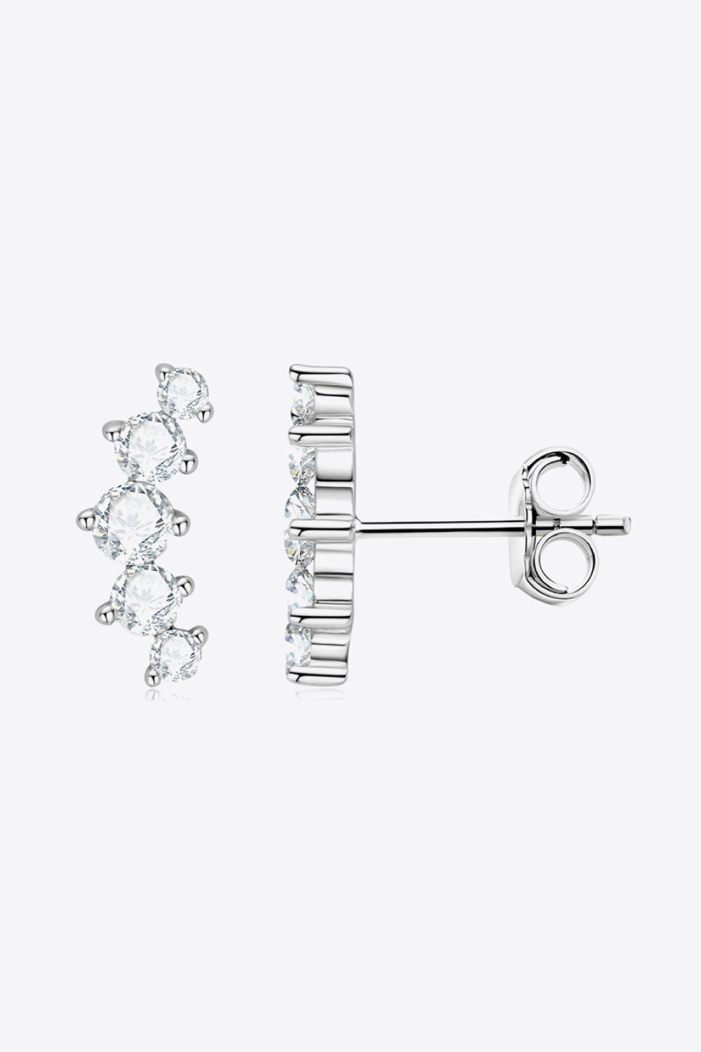 All You Need Moissanite Platinum-Plated Earrings Uncommon Things