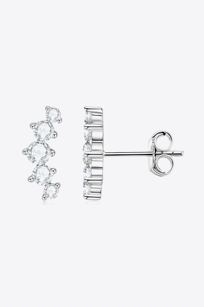 All You Need Moissanite Platinum-Plated Earrings Uncommon Things