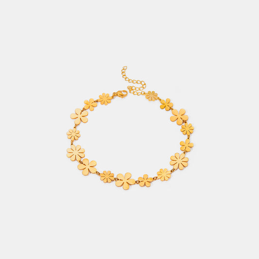 Gold-Plated Flower Bracelet