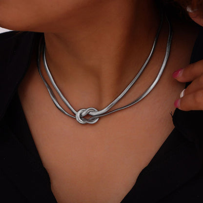 Titanium Steel Knot Necklace Uncommon Things