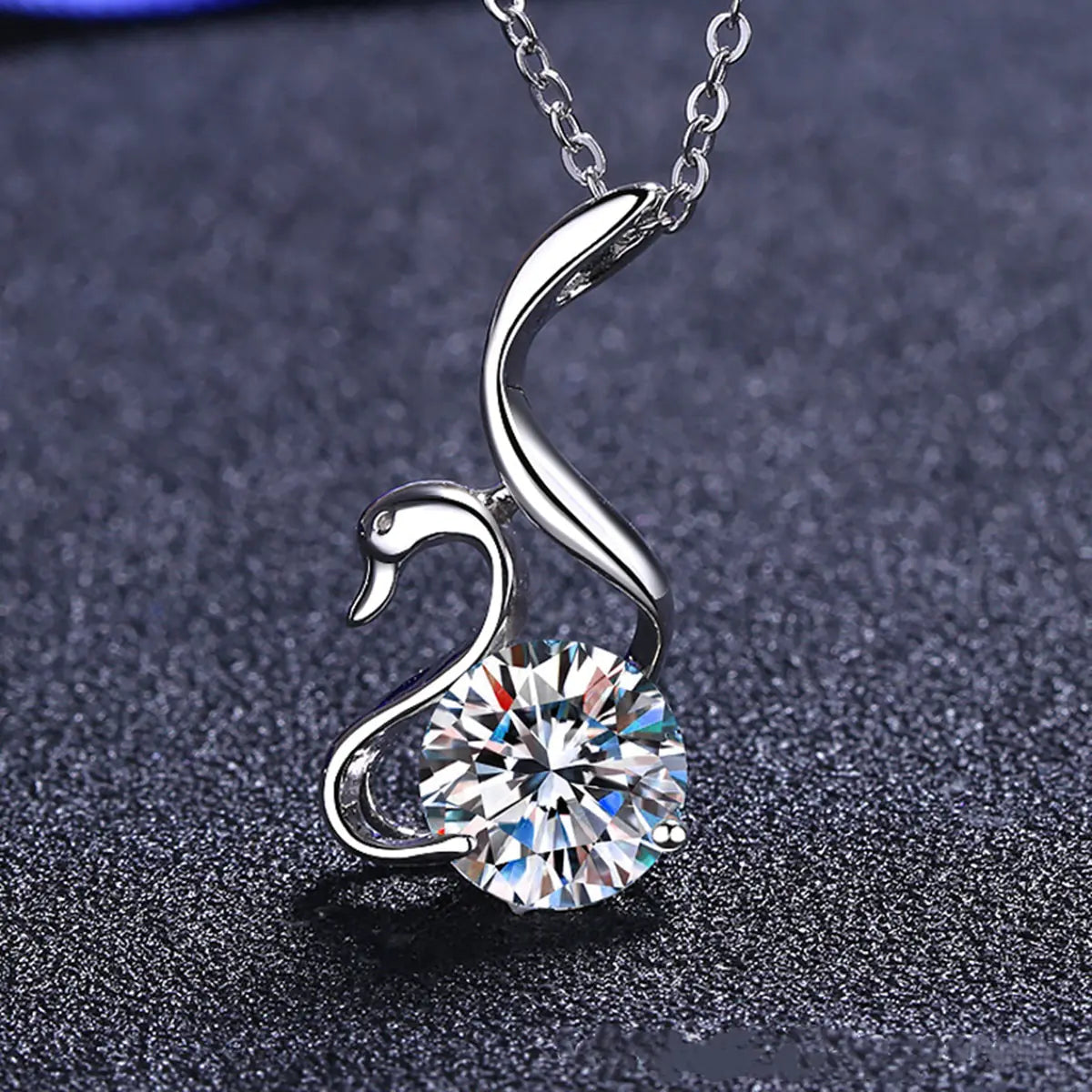 Moissanite Swan Diamond Necklace Uncommon Things