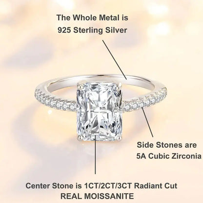 Princess moissanite Ring Uncommon Things