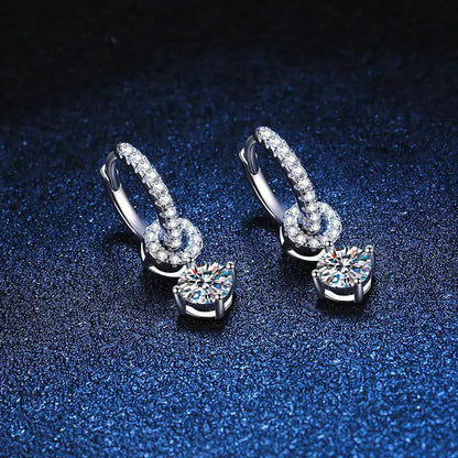 Genuine Moissanite Drop Earrings Uncommon Things