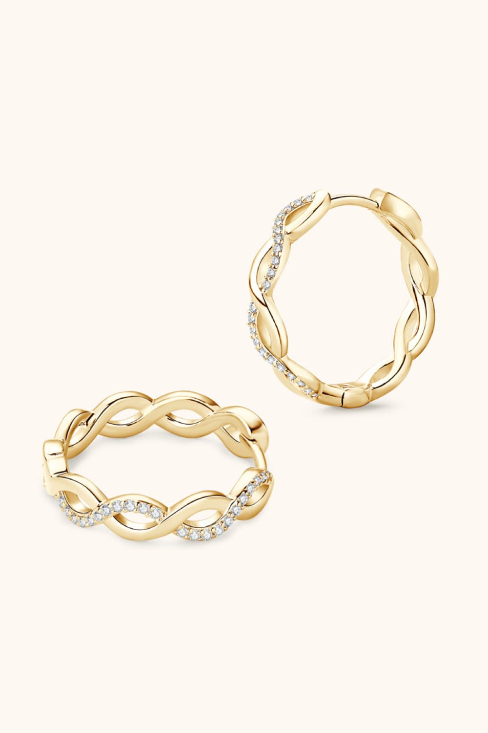 Moissanite Crisscross Hoop Earrings Uncommon Things