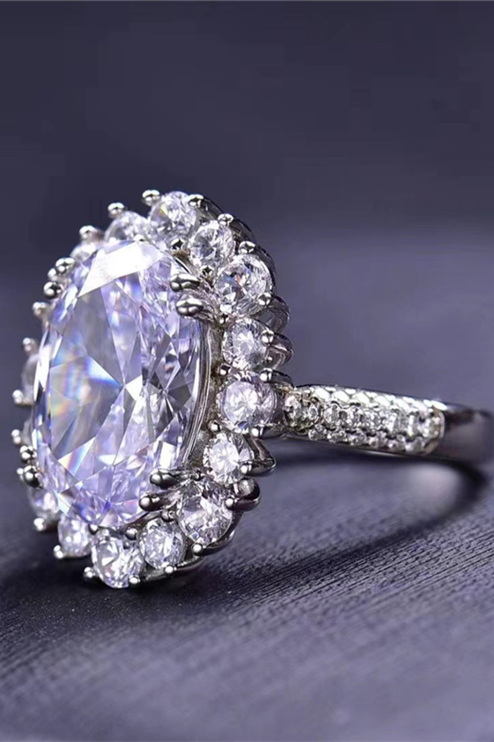 8 Carat Oval Moissanite Ring Uncommon Things