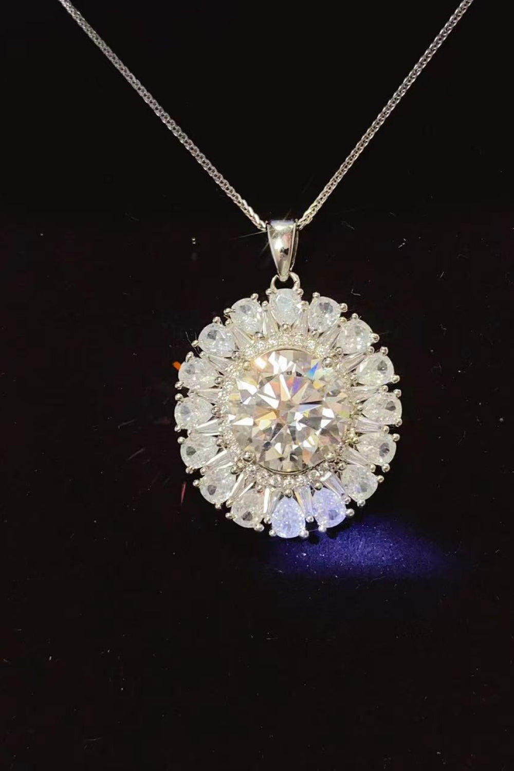 5 Carat Moissanite 925 Sterling Silver Necklace Uncommon Things