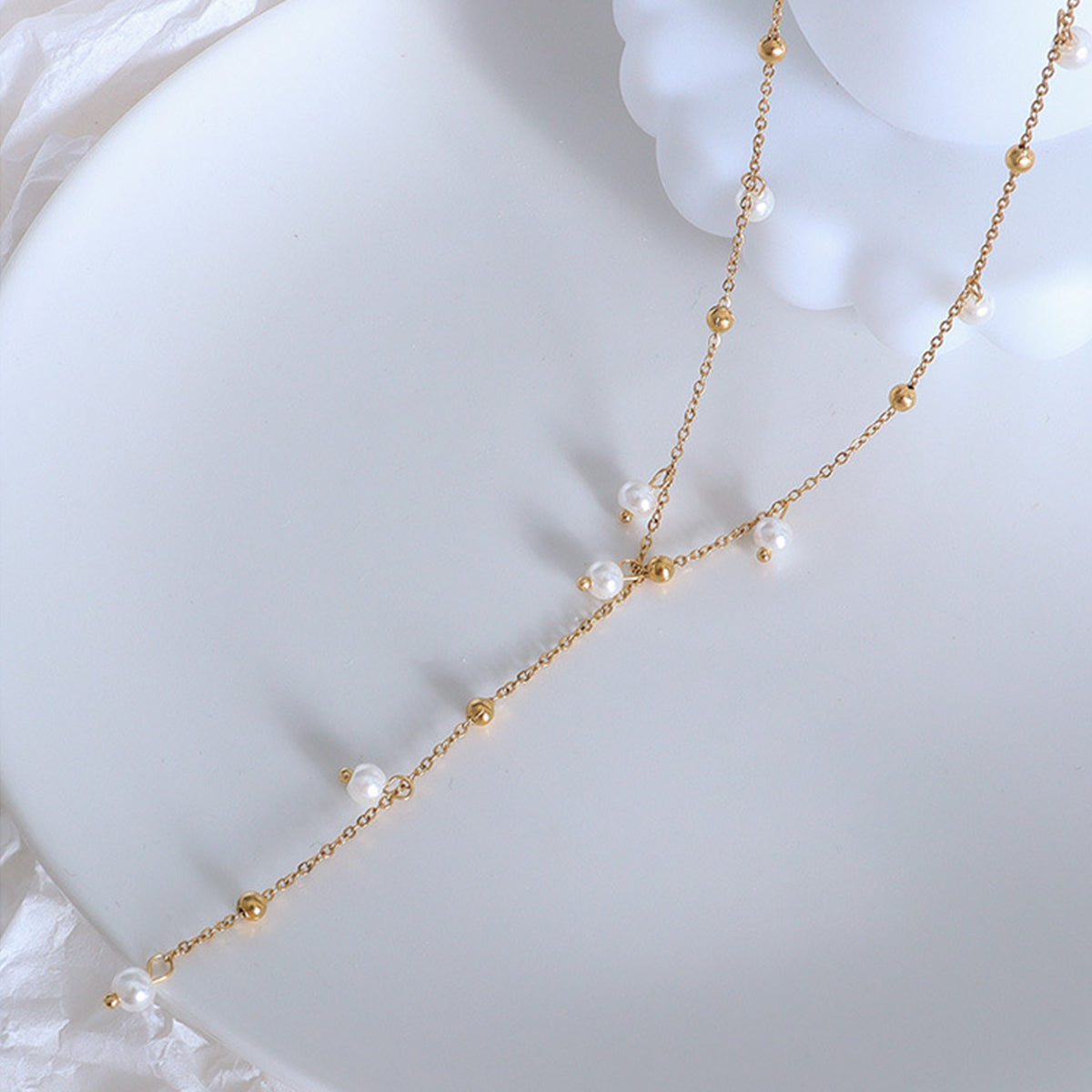 18K Gold-Plated Pearl Drop Necklace Uncommon Things