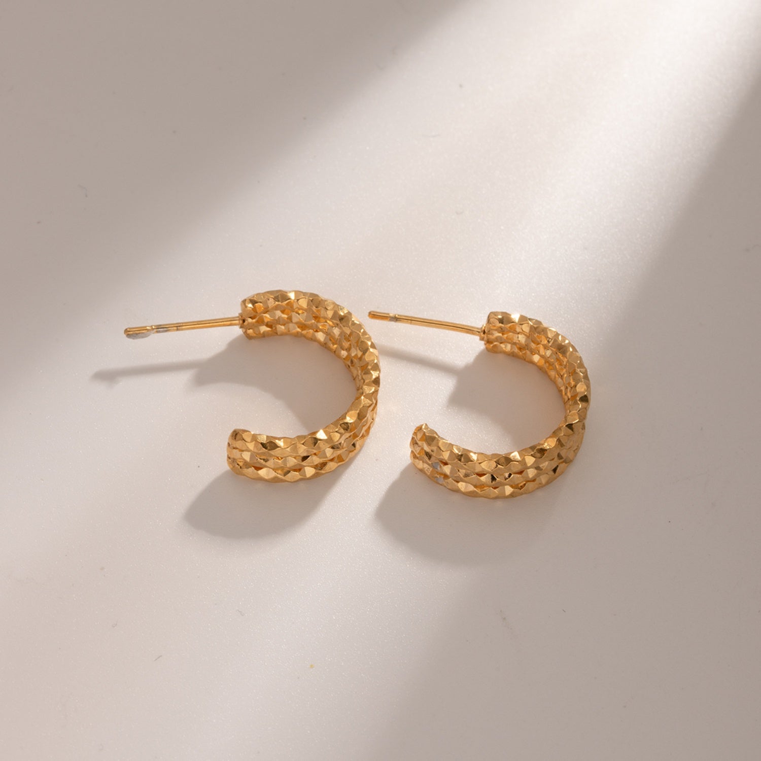 18K Gold-Plated Stainless Steel C-Hoop Earrings Uncommon Things