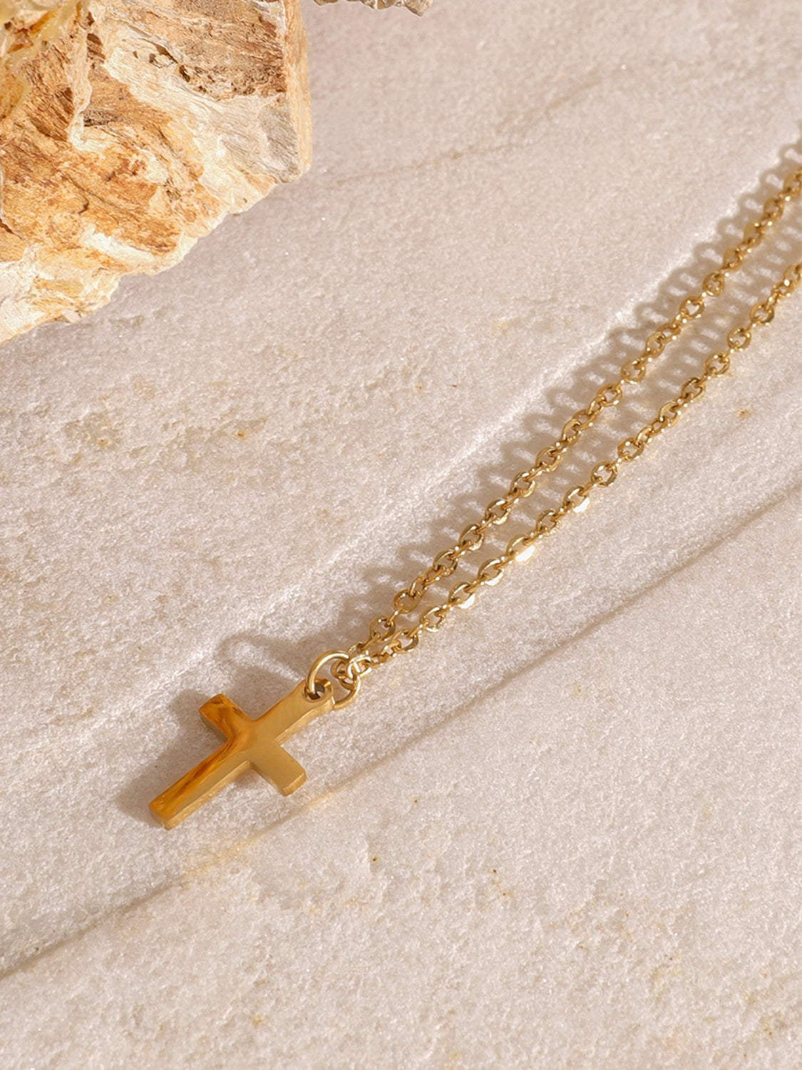 Gold-Plated Three-Layered Cross Necklace Uncommon Things