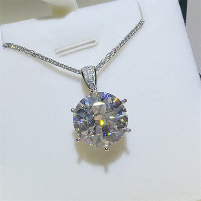 10 Carat Moissanite 925 Sterling Silver Pendant Necklace Uncommon Things