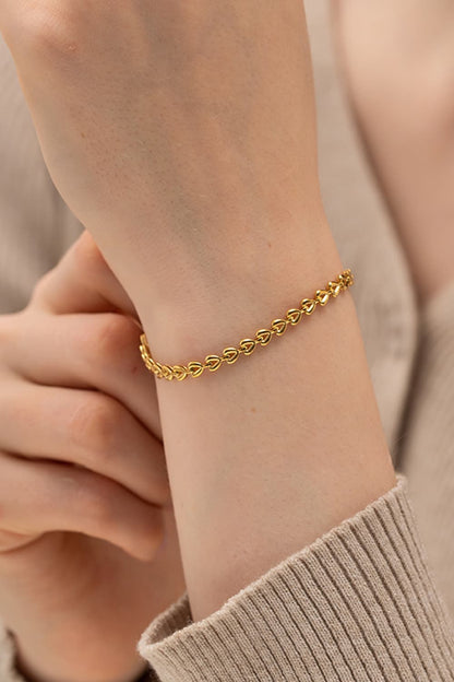 Heart Chain Lobster Gold Bracelet Uncommon Things