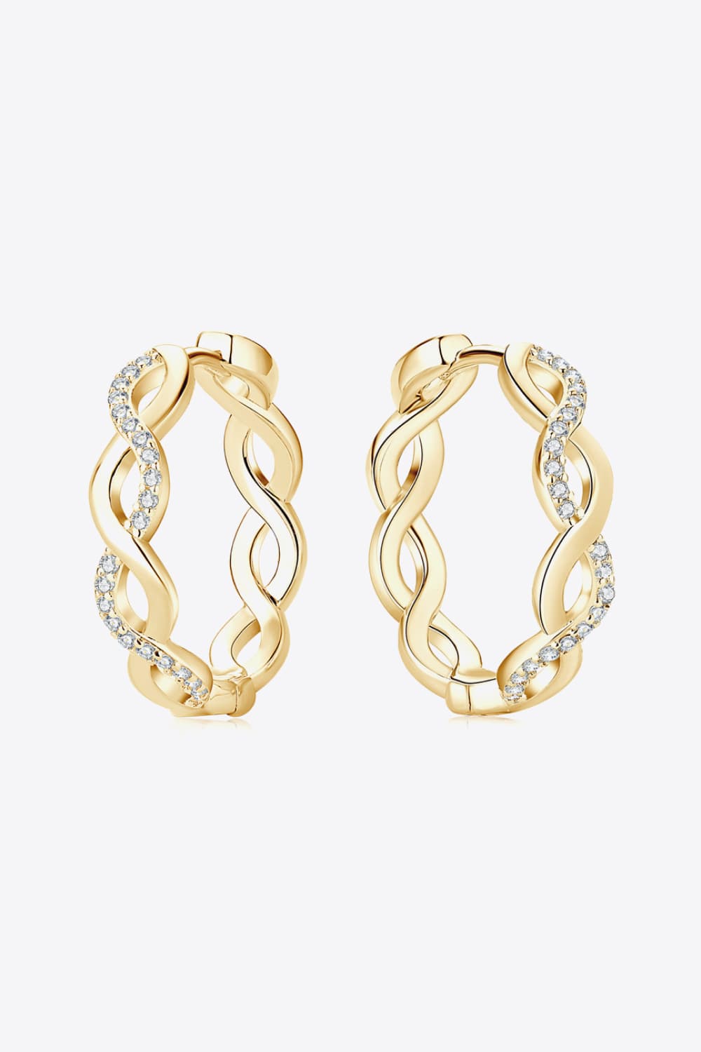 Moissanite Crisscross Hoop Earrings Uncommon Things