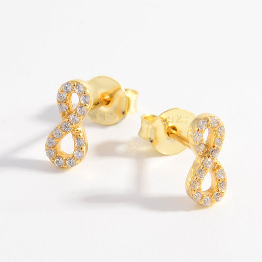 Zircon Number 8 Stud Earrings Uncommon Things