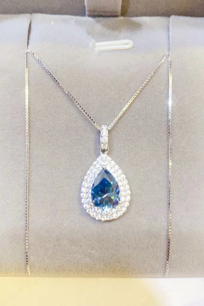 2 Carat Moissanite Teardrop Pendant Necklace Uncommon Things