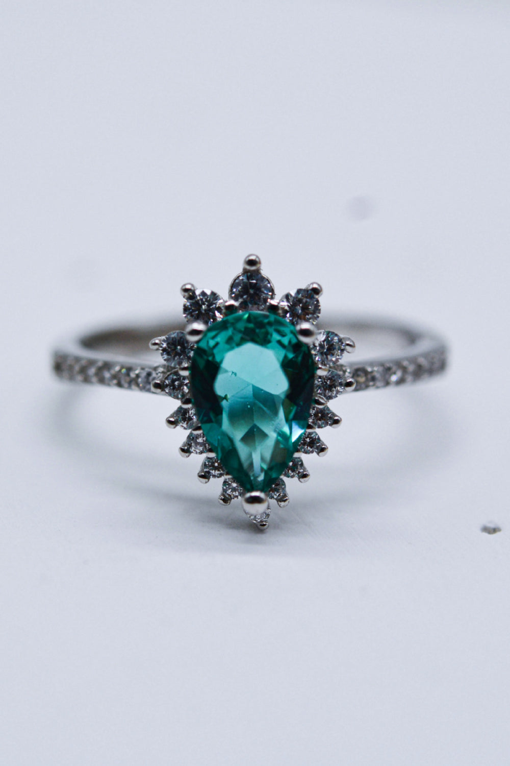 Paraiba Blue Zircon Pear Shape Ring Uncommon Things