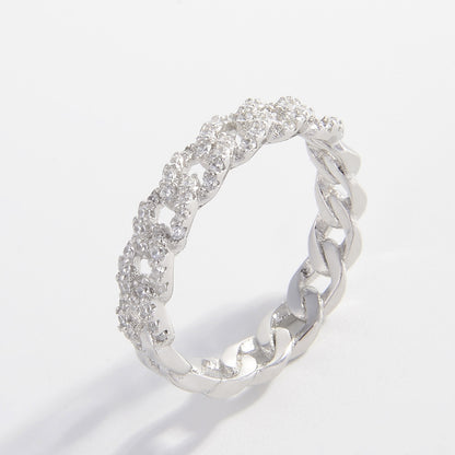 Platinum-plated  Zircon Ring Uncommon Things