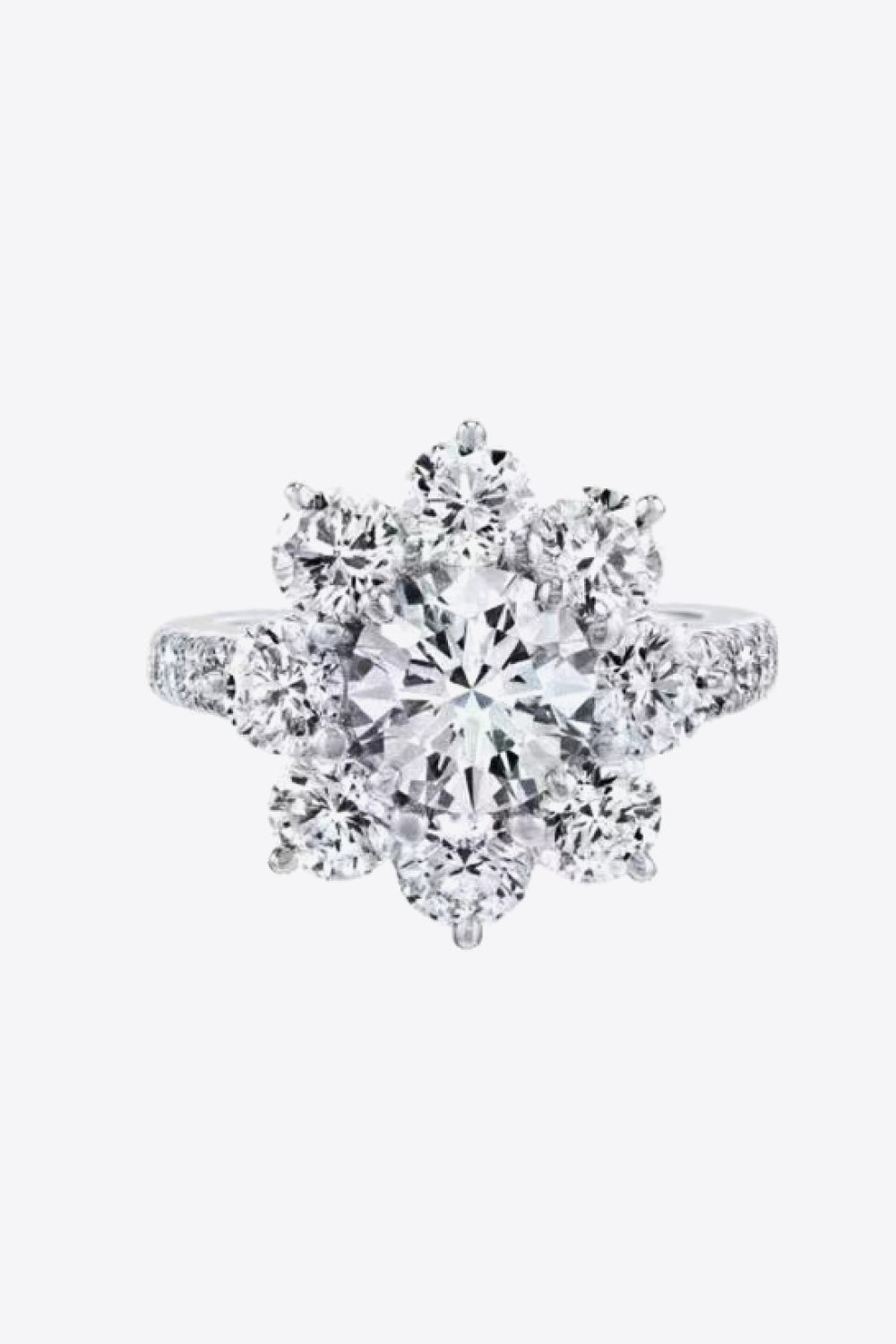 1 Carat Moissanite Flower Ring Uncommon Things