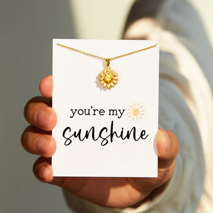 Sunflower Shape Gold-Plated Pendant Necklace Uncommon Things