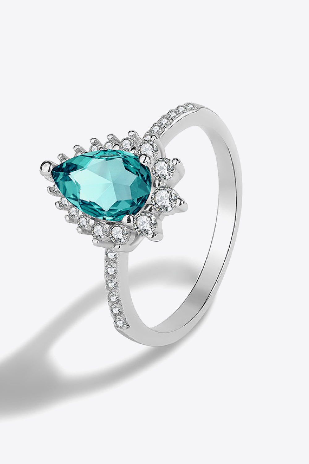 Paraiba Blue Zircon Pear Shape Ring Uncommon Things