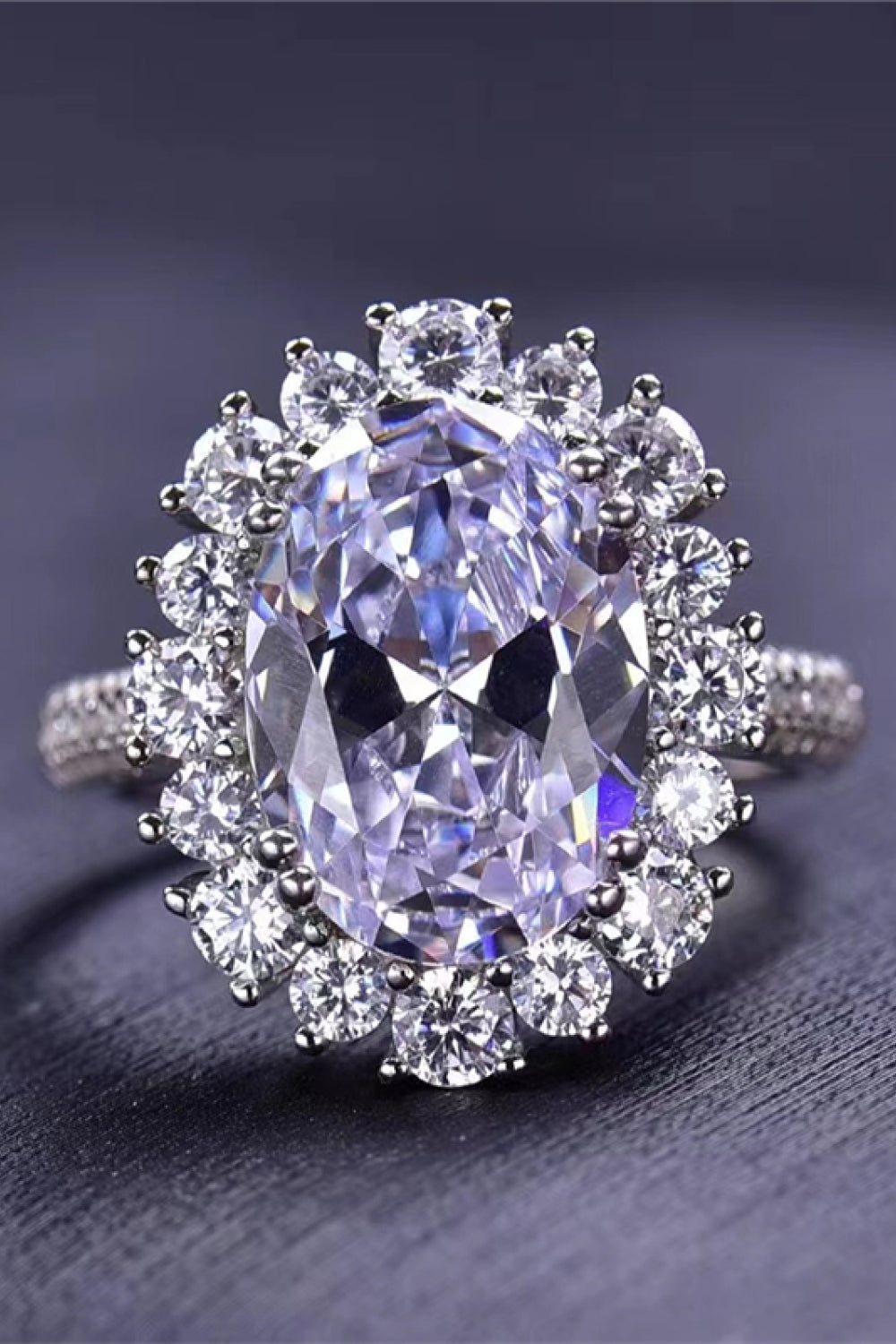 8 Carat Oval Moissanite Ring Uncommon Things