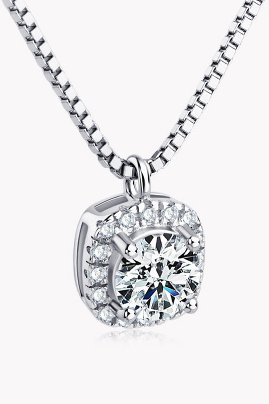 Moissanite Pendant Platinum-Plated Necklace Uncommon Things