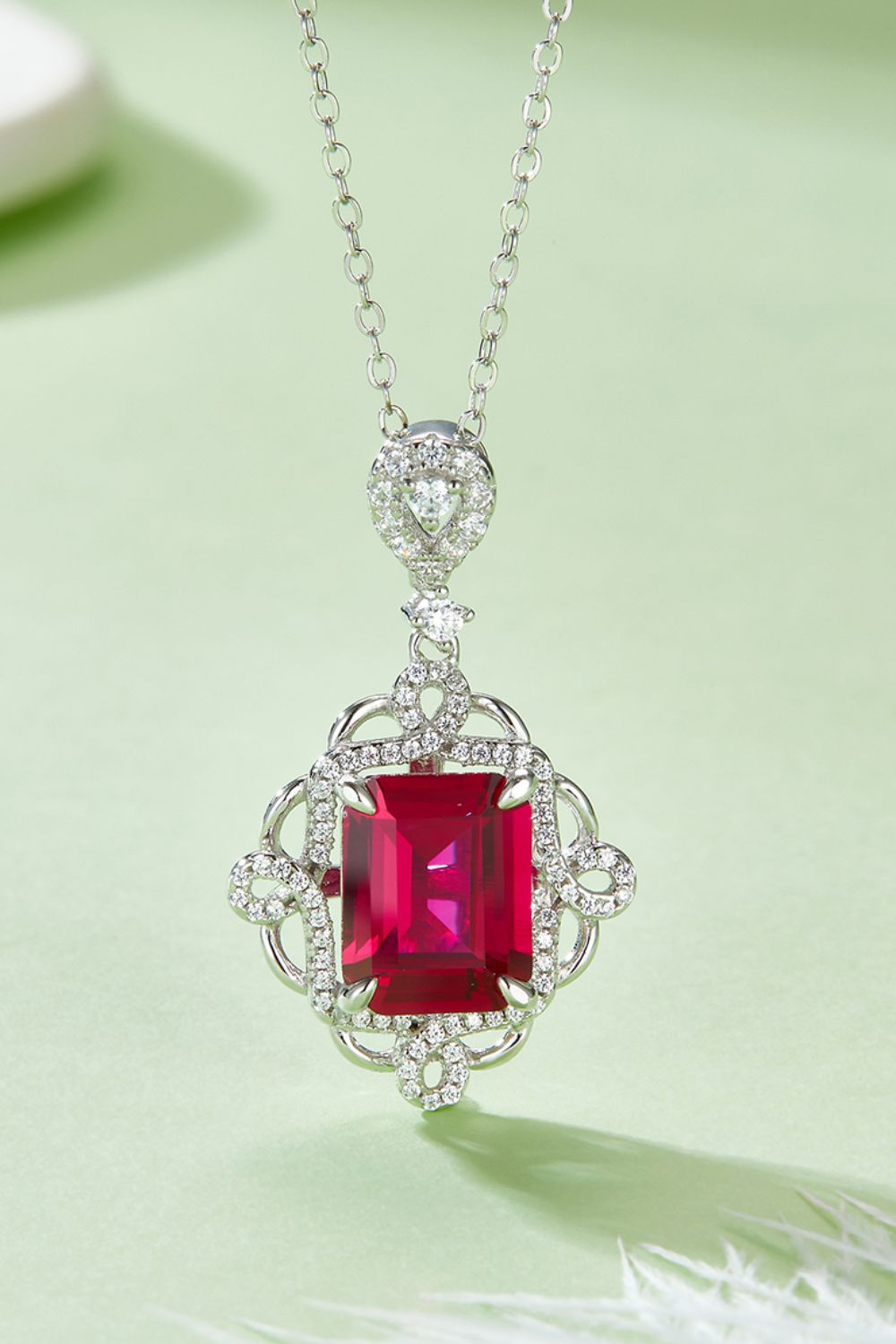 Sterling Silver Ruby Pendant Necklace Uncommon Things