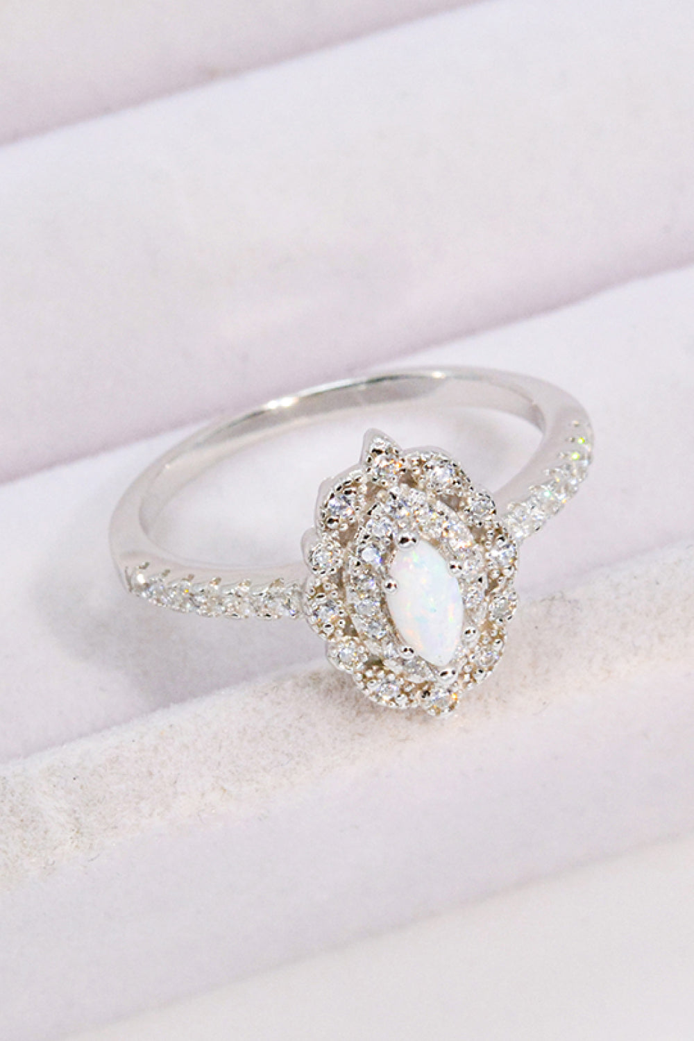 Modern Love Story Opal and Zircon Ring Uncommon Things